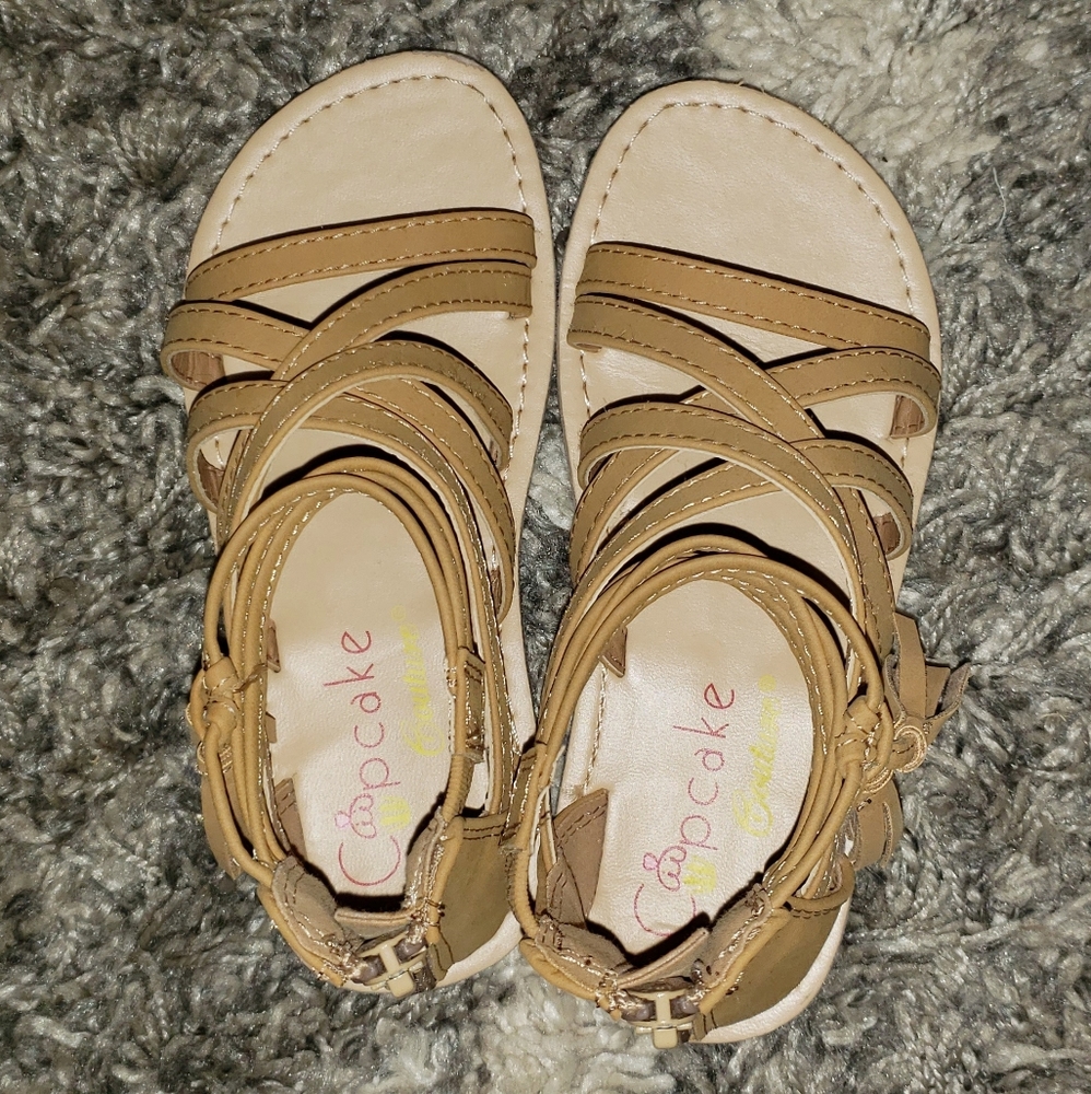 Cupcake Couture girls gladiator sandals sz 10 - Picture 3 of 5